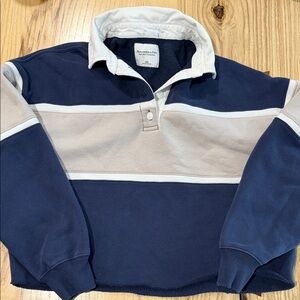 Abercrombie & Fitch Navy Soft Collection Rugby Sweatshirt